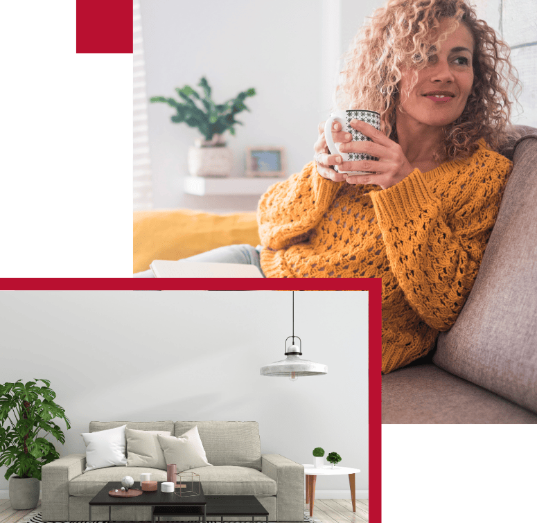 Contents Insurance by AMT Insurance Solutions, showing a stylish living room and personal belongings, ensuring comprehensive protection.