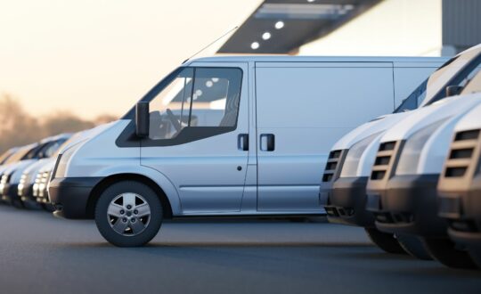 Company car and van representing insurance options for business vehicles.