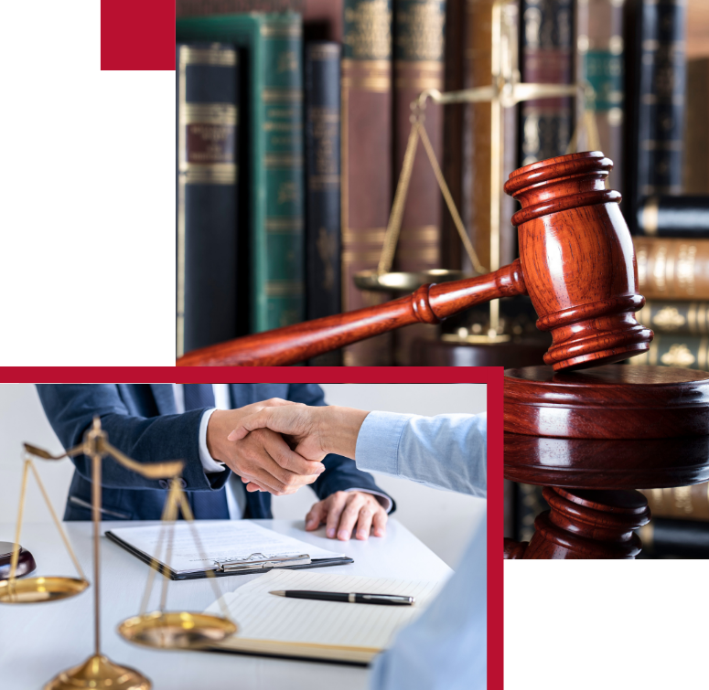 Legal Expenses Insurance by AMT Insurance Solutions, depicting a legal gavel and a contract symbolising legal defence coverage.